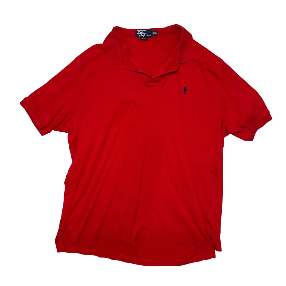 Polo Ralph Lauren Red Short Sleeve Polo Shirt‎ Mens Sz XXL Embroidered Pony Logo